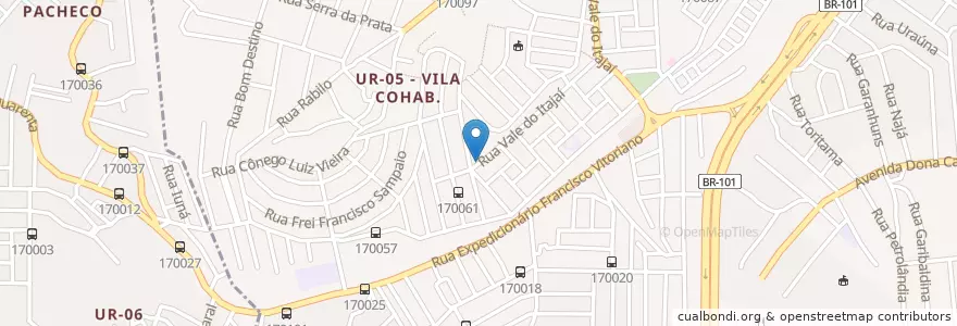 Mapa de ubicacion de Terminal Ur-05 (Barro) en 巴西, 东北部, 伯南布哥, Região Geográgica Imediata Do Recife, Região Geográfica Intermediária Do Recife, Região Metropolitana Do Recife, 累西腓.