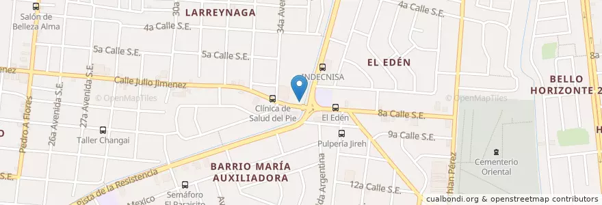 Mapa de ubicacion de Parqueo en Nikaragua, Departamento De Managua, Managua (Municipio).