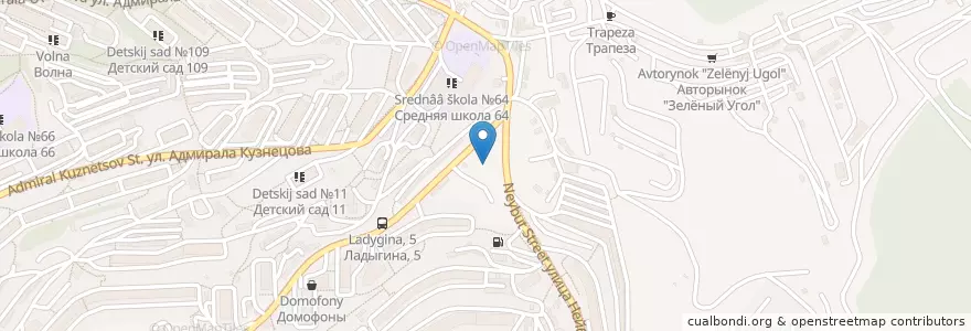 Mapa de ubicacion de Pizzaiolo en Россия, Дальневосточный Федеральный Округ, Приморский Край, Владивостокский Городской Округ.
