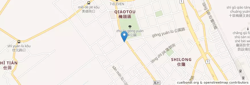 Mapa de ubicacion de 赤湘南 en 臺灣, 高雄市, 橋頭區.