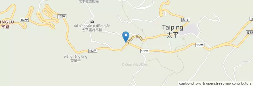 Mapa de ubicacion de 空氣圖書館 en Taiwan, 臺灣省, Condado De Chiayi, 梅山鄉.