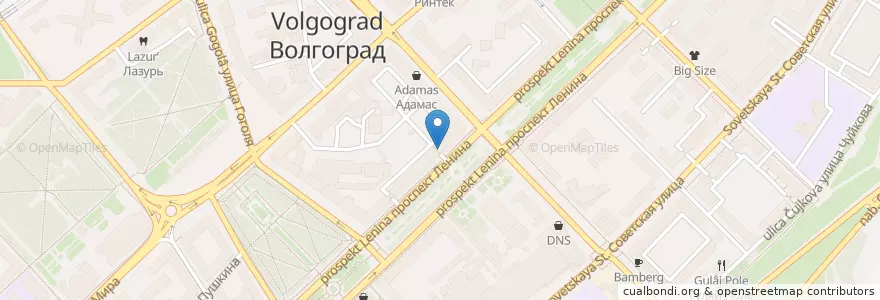 Mapa de ubicacion de Blues Rock Cafe en Rússia, Distrito Federal Do Sul, Oblast De Volgogrado, Городской Округ Волгоград.