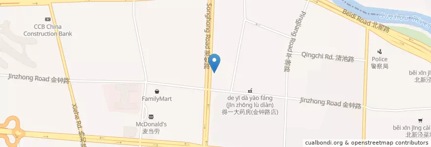 Mapa de ubicacion de 麻辣香锅 en China, Shanghái, Changning.