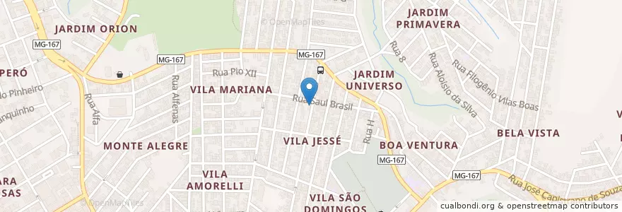 Mapa de ubicacion de Marcelinho Lanches en ブラジル, 南東部地域, ミナス ジェライス, Região Geográfica Intermediária De Varginha, Microrregião Varginha, Três Corações.