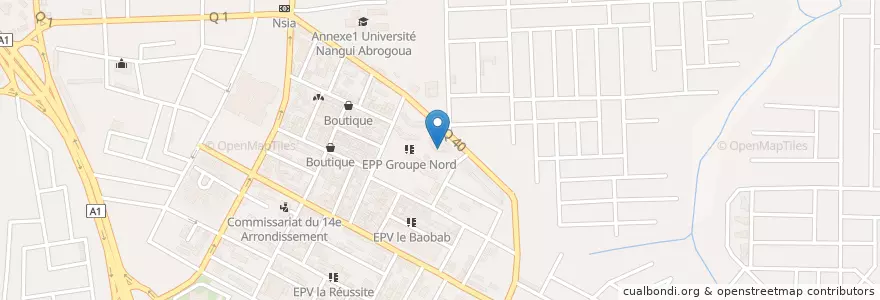Mapa de ubicacion de EPP Valery Giscard 2 en Costa D'Avorio, Abidjan, Abobo.