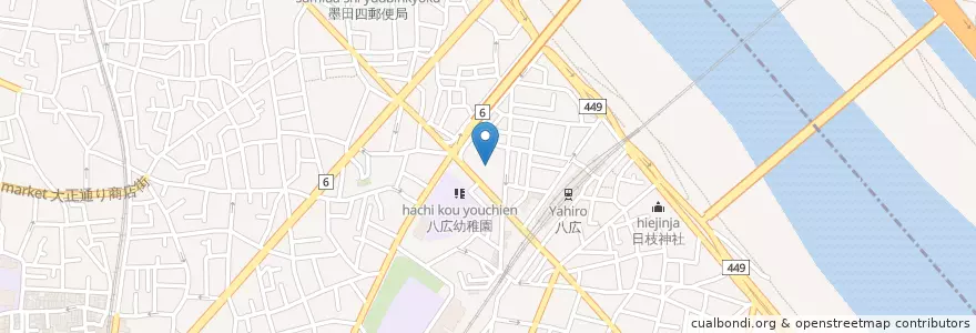 Mapa de ubicacion de 寶蔵寺 en Япония, Токио, Сумида.