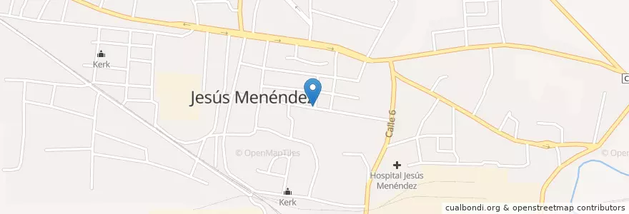 Mapa de ubicacion de Iglesia de Dios en Cristo en Cuba, Las Tunas, Jesús Menéndez.