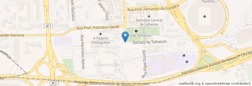 Mapa de ubicacion de Chupetas e Biberons Creche en Portugal, Metropolregion Lissabon, Lissabon, Großraum Lissabon, Lissabon, Lumiar.