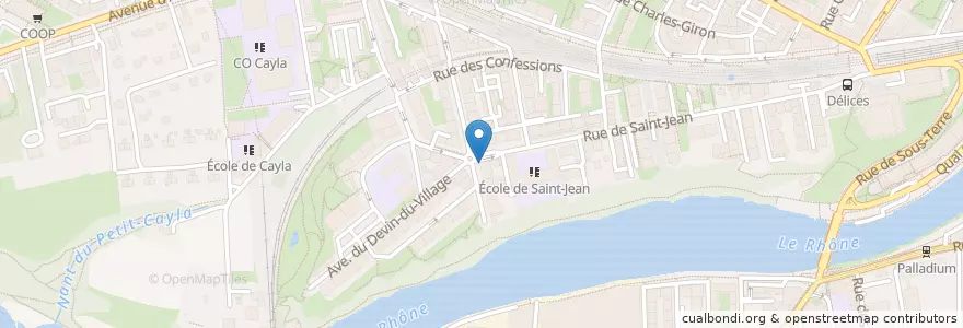 Mapa de ubicacion de Pharmacie de St Jean en Schweiz/Suisse/Svizzera/Svizra, Genève, Genève, Genève.
