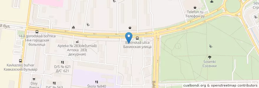 Mapa de ubicacion de Столички en روسيا, Центральный Федеральный Округ, Москва, Южный Административный Округ, Район Царицыно.