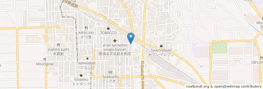 Mapa de ubicacion de 横浜銀行 en Japon, Préfecture De Kanagawa, Kawasaki, 中原区.