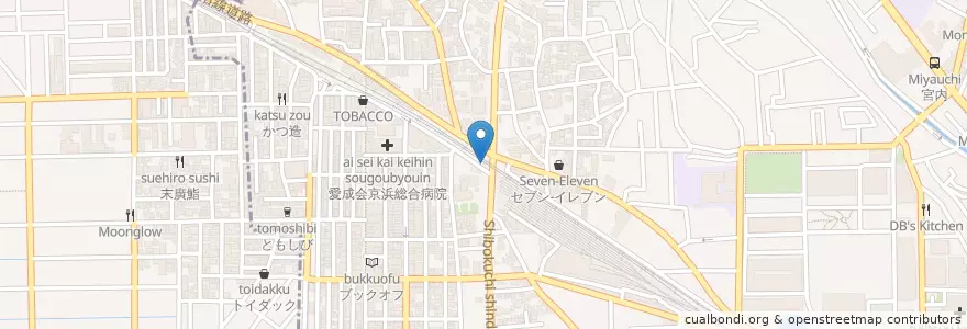 Mapa de ubicacion de アクアファミリー歯科 en 日本, 神奈川県, 川崎市, 中原区.
