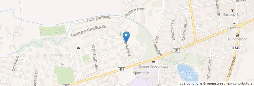 Mapa de ubicacion de Unterflurcontainer en سويسرا, Thurgau, Bezirk Arbon, Arbon.