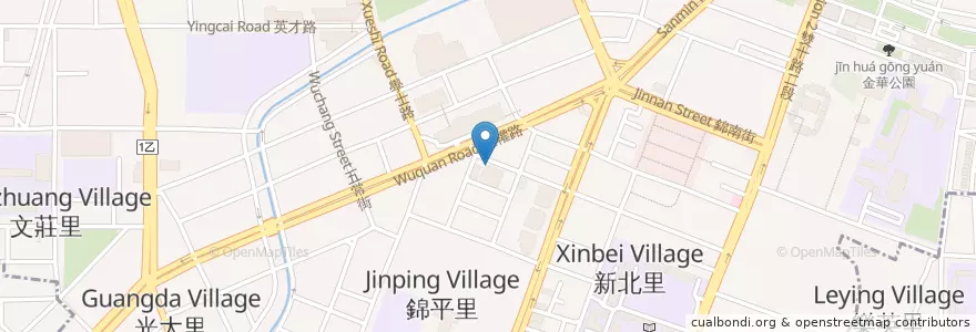 Mapa de ubicacion de 中友百貨停車場入出口 en Taïwan, Taichung, 北區.