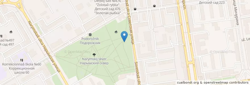Mapa de ubicacion de Шашлычная en Russland, Föderationskreis Sibirien, Oblast Nowosibirsk, Городской Округ Новосибирск.