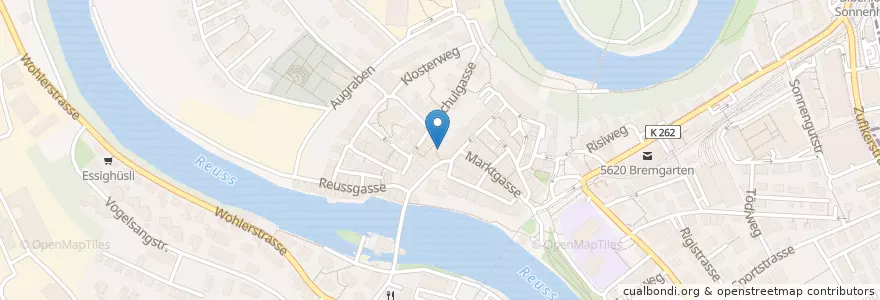 Mapa de ubicacion de Sonne Bar & Lounge en Svizzera, Argovia, Bezirk Bremgarten, Bremgarten (Ag).