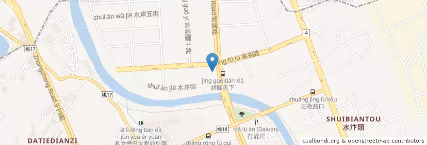Mapa de ubicacion de 同安派出所 en 타이완, 타오위안 시.