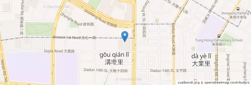 Mapa de ubicacion de 御閣手作すし en Taiwán, Taichung, 南屯區.