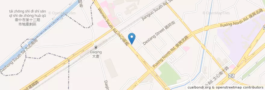 Mapa de ubicacion de 築間幸福鍋物 en Tayvan, Taichung, 南區.