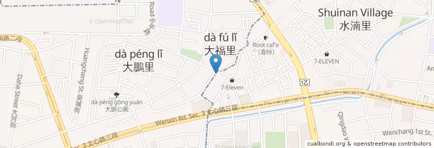 Mapa de ubicacion de 呷尚寶 en Taïwan, Taichung, 北屯區.