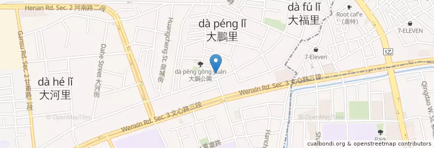 Mapa de ubicacion de 初碗麵 en تایوان, تایچونگ, 西屯區.