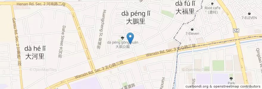 Mapa de ubicacion de 儒家滷肉豬腳 en Taiwan, Taichung, Xitun District.