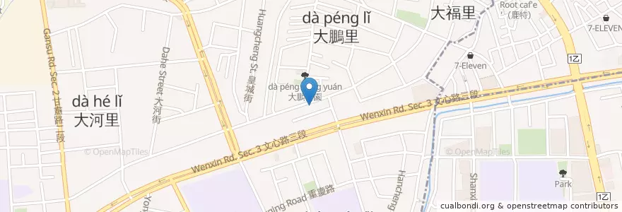 Mapa de ubicacion de 肉蛋堂 en تایوان, تایچونگ, 西屯區.