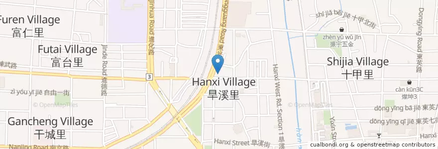 Mapa de ubicacion de 阿忠澎湖野生海產 en 臺灣, 臺中市, 東區.