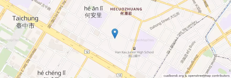 Mapa de ubicacion de Bella Roma en Taiwan, 臺中市.