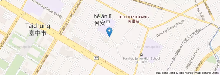 Mapa de ubicacion de 珍品牛肉麵水餃 en Taiwán, Taichung, 西屯區.