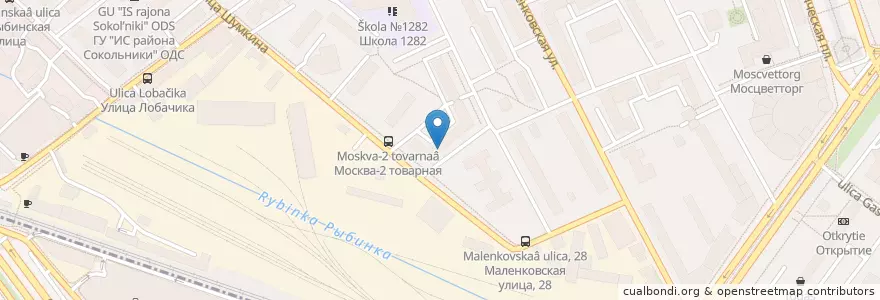 Mapa de ubicacion de KidStarter en Russia, Distretto Federale Centrale, Москва, Район Сокольники.