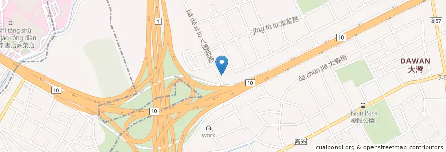 Mapa de ubicacion de 內門手工製作麵 en 臺灣, 高雄市, 仁武區.