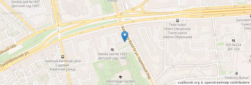Mapa de ubicacion de In the 60's en روسيا, Центральный Федеральный Округ, Москва, Центральный Административный Округ, Тверской Район.