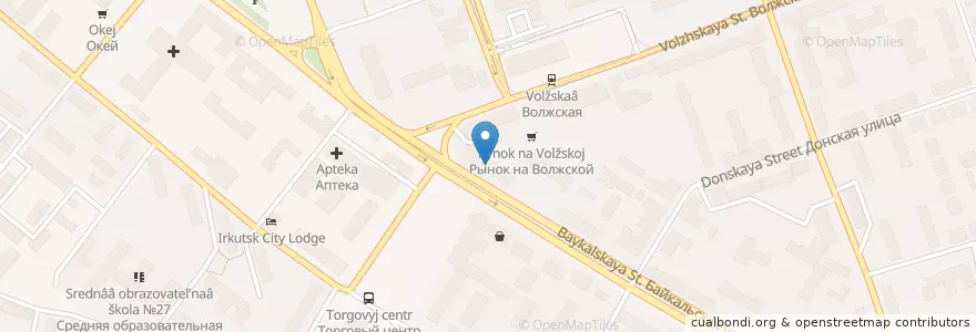 Mapa de ubicacion de Аптека 38 плюс en روسیه, Сибирский Федеральный Округ, Иркутская Область, Городской Округ Иркутск.