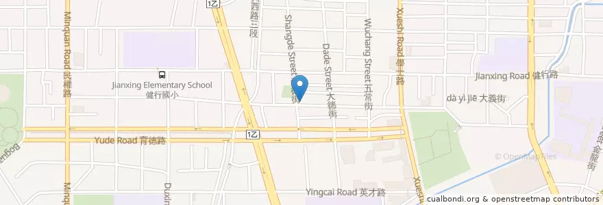 Mapa de ubicacion de 弘爺漢堡 en تايوان, تاي شانغ, 北區.