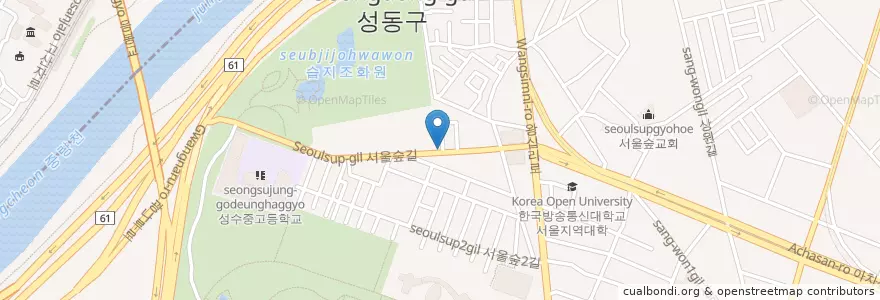 Mapa de ubicacion de 메쉬커피 Mesh Coffee en Corea Del Sud, Seul, 성동구, 성수1가1동.