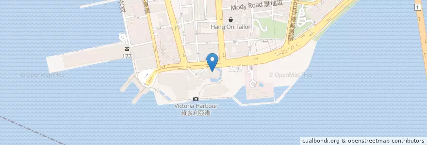 Mapa de ubicacion de 天象廳 Space Theatre en China, Provincia De Cantón, Hong Kong, Isla De Hong Kong, Nuevos Territorios, 油尖旺區 Yau Tsim Mong District.