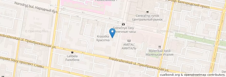 Mapa de ubicacion de Потапыч en Rusia, Distrito Federal Central, Óblast De Bélgorod, Белгородский Район, Городской Округ Белгород.