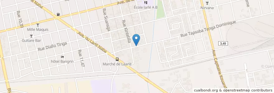 Mapa de ubicacion de Café resto blieez Mama en Burkina Faso, Centre, Kadiogo, Uagadugú.