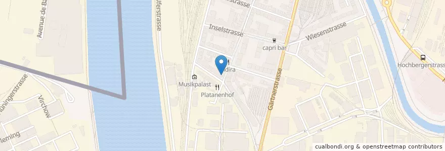 Mapa de ubicacion de Kleinhüninger Pub en Suisse, Bâle-Ville, Bâle.