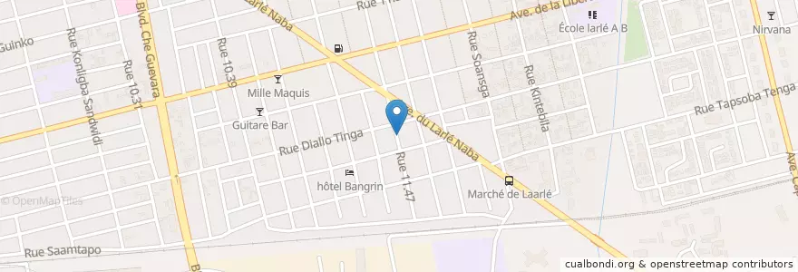 Mapa de ubicacion de Wend Panga en ブルキナファソ, Centre, Kadiogo, ワガドゥグー.