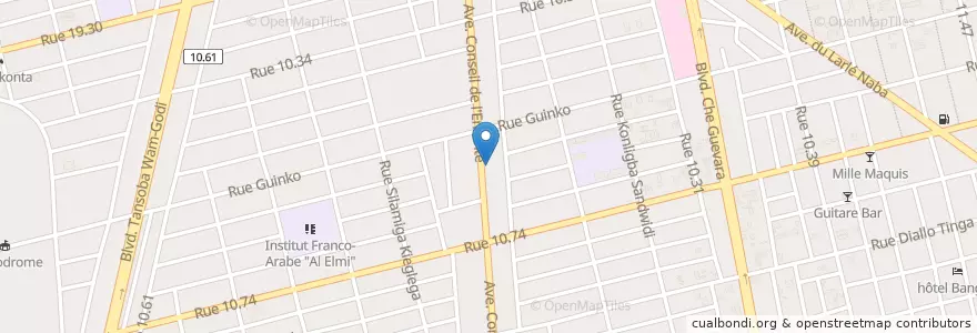 Mapa de ubicacion de Pense Black en بورکینافاسو, Centre, Kadiogo, اوآگادوگو.