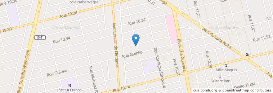 Mapa de ubicacion de La bouchérie en بورکینافاسو, Centre, Kadiogo, اوآگادوگو.