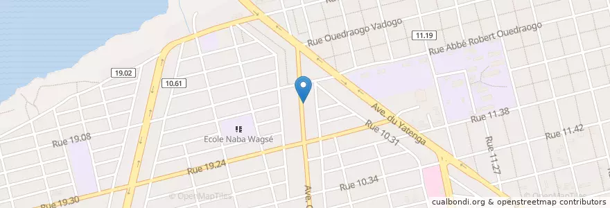 Mapa de ubicacion de Koss Yam en 布基纳法索, Centre, Kadiogo, 瓦加杜古.