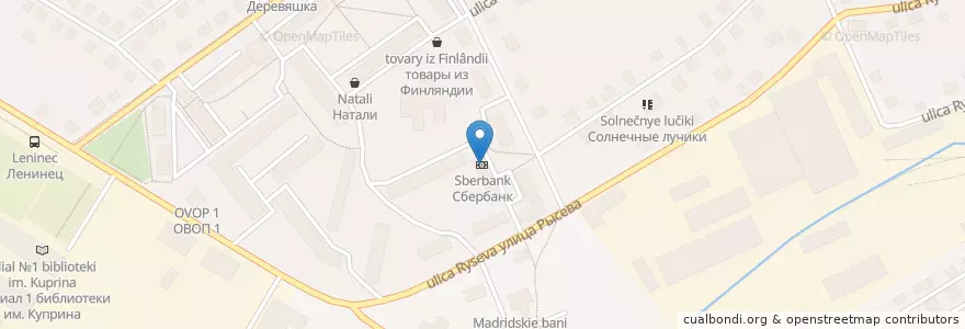 Mapa de ubicacion de Сбербанк en ロシア, 北西連邦管区, レニングラード州, Гатчинский Район, Гатчинское Городское Поселение.