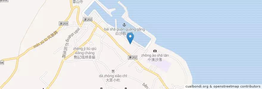 Mapa de ubicacion de 城隍廟 en 台湾.