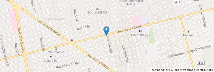 Mapa de ubicacion de Commencez en force et finissez en force en Burquina Faso, Centre, Kadiogo, Ouagadougou.