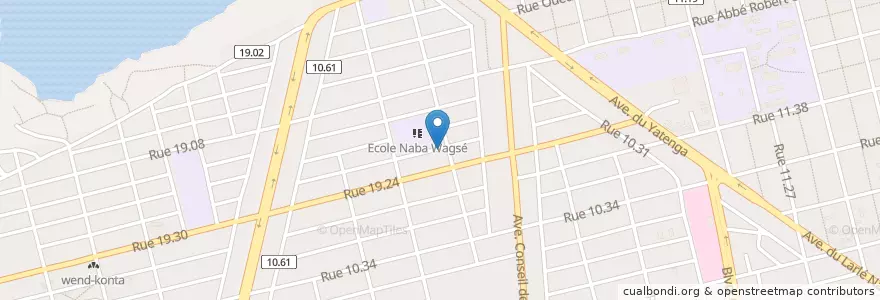 Mapa de ubicacion de Maquis Le bon coin en 布基纳法索, Centre, Kadiogo, 瓦加杜古.