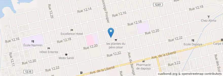Mapa de ubicacion de Maquis La dose en 布基纳法索, Centre, Kadiogo, 瓦加杜古.