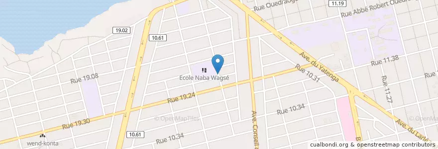 Mapa de ubicacion de Restaurant la Solidarité en Burkina Faso, Centre, Kadiogo, Uagadugú.